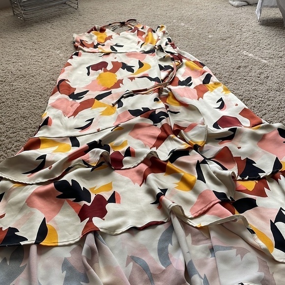 Nine West Women's Floral Print Sleeveless Maxi Dress M Medium Multicolor Boho - Picture 4 of 10